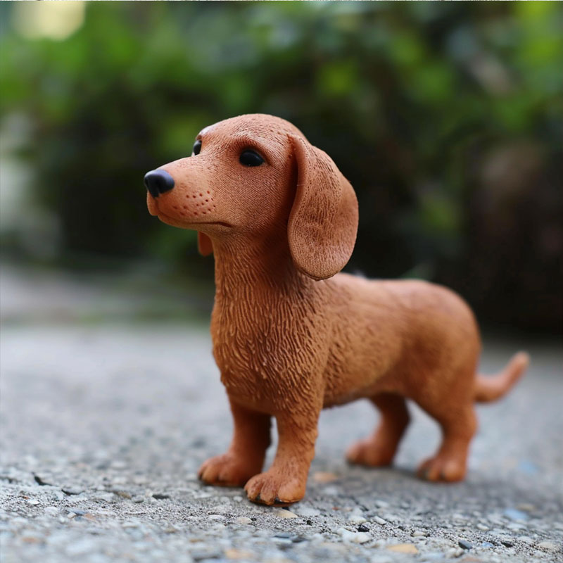 定制動物臘腸狗塑料玩具擺件仿真迷你小狗公仔注塑加工桌面裝飾品